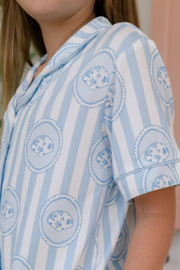 Floral Seashell Button Up Short Set