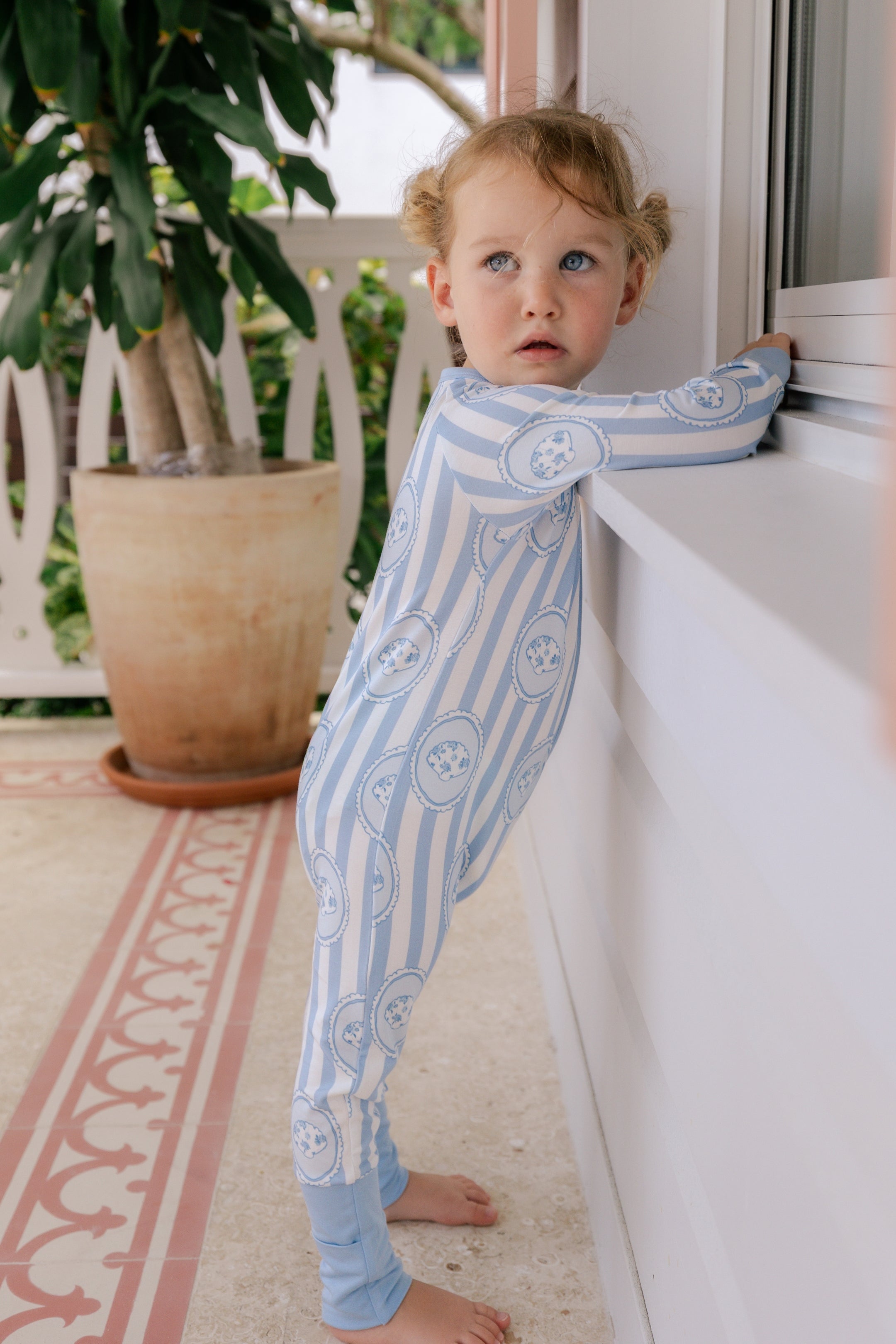 Floral Seashell Zipper Romper | Bamboo Baby Pajamas | In My Jammers