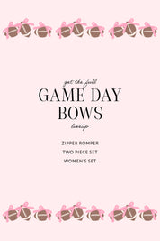 Game Day Bows Women's Long Sleeve Ruffle Set