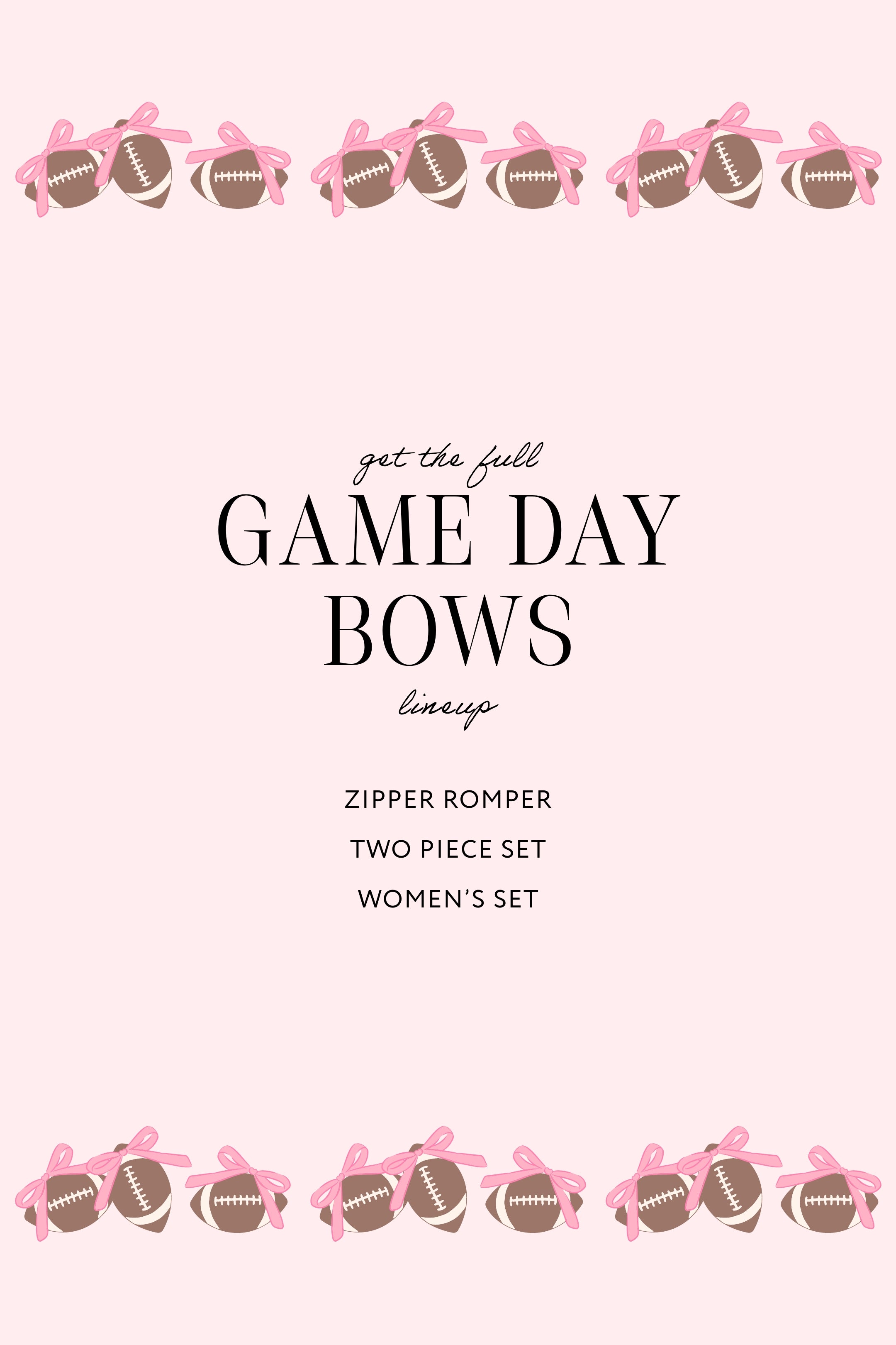 Game Day Bows Women's Long Sleeve Ruffle Set