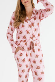 Game Day Bows Women's Long Sleeve Ruffle Set