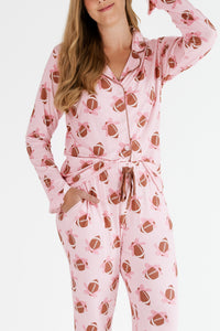 Game Day Bows Women's Long Sleeve Ruffle Set