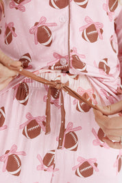 Game Day Bows Women's Long Sleeve Ruffle Set