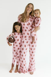 Game Day Bows Women's Long Sleeve Ruffle Set