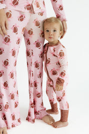 Game Day Bows Zipper Romper