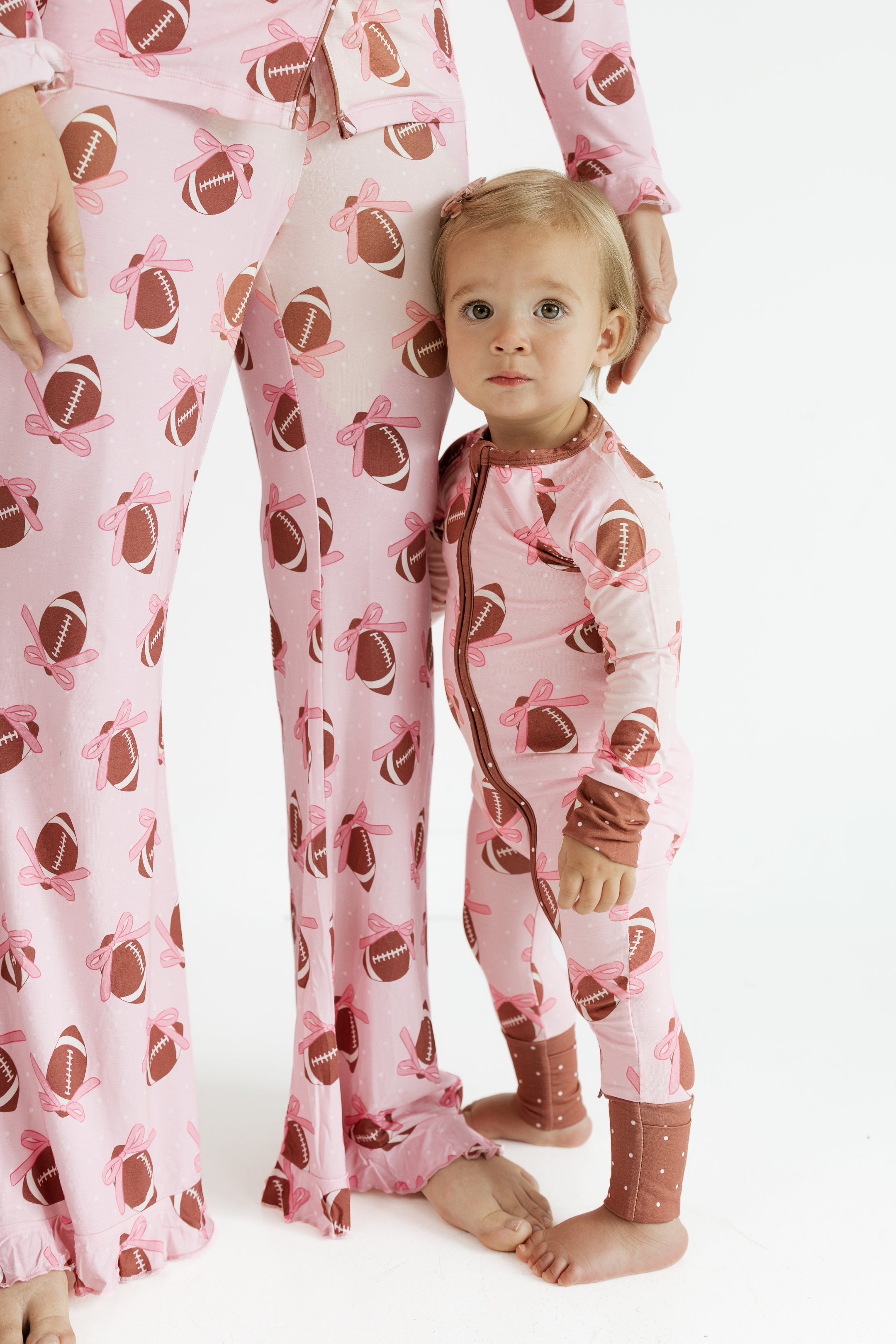 Game Day Bows Zipper Romper