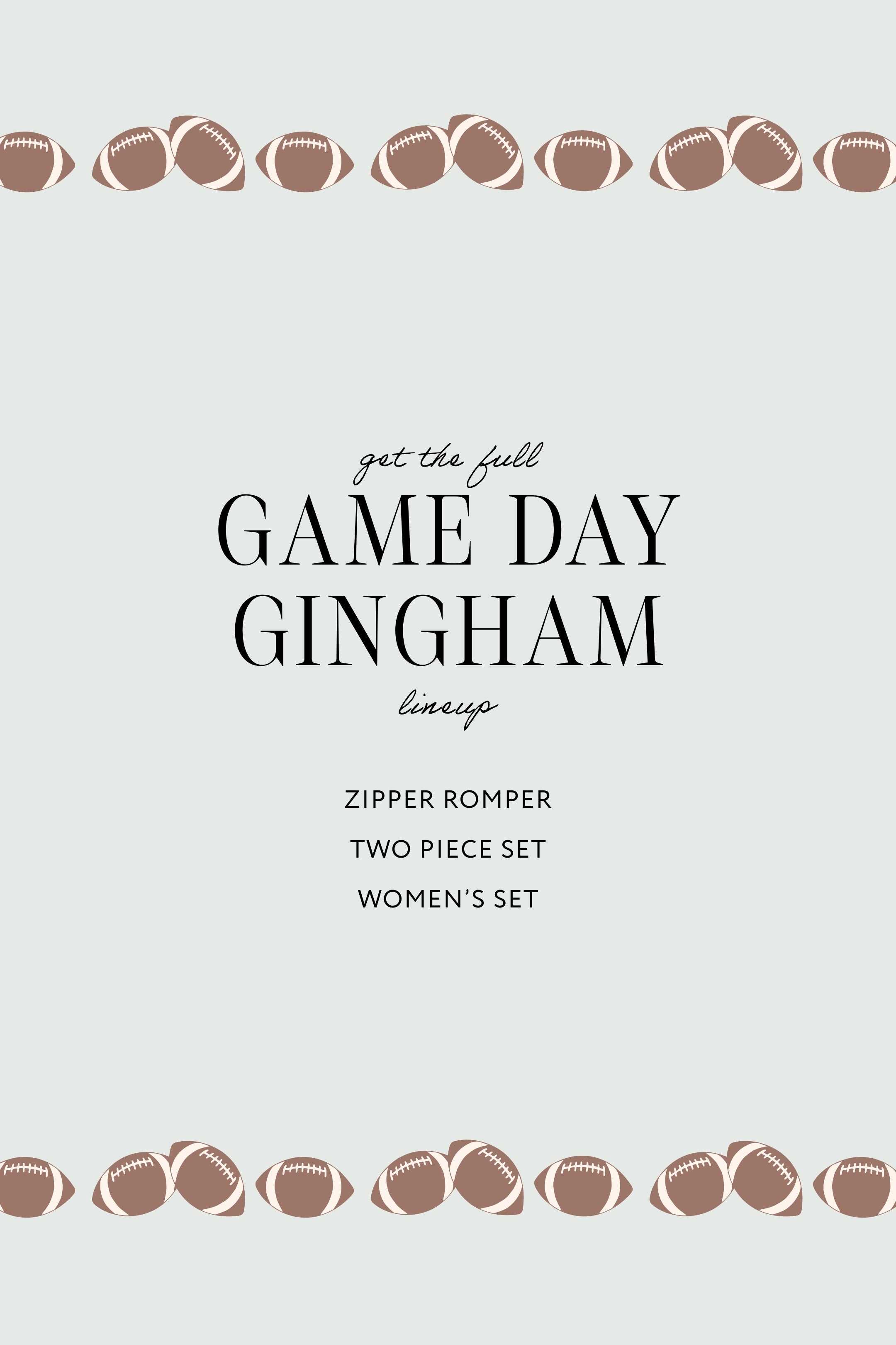 Game Day Gingham Two Piece Set