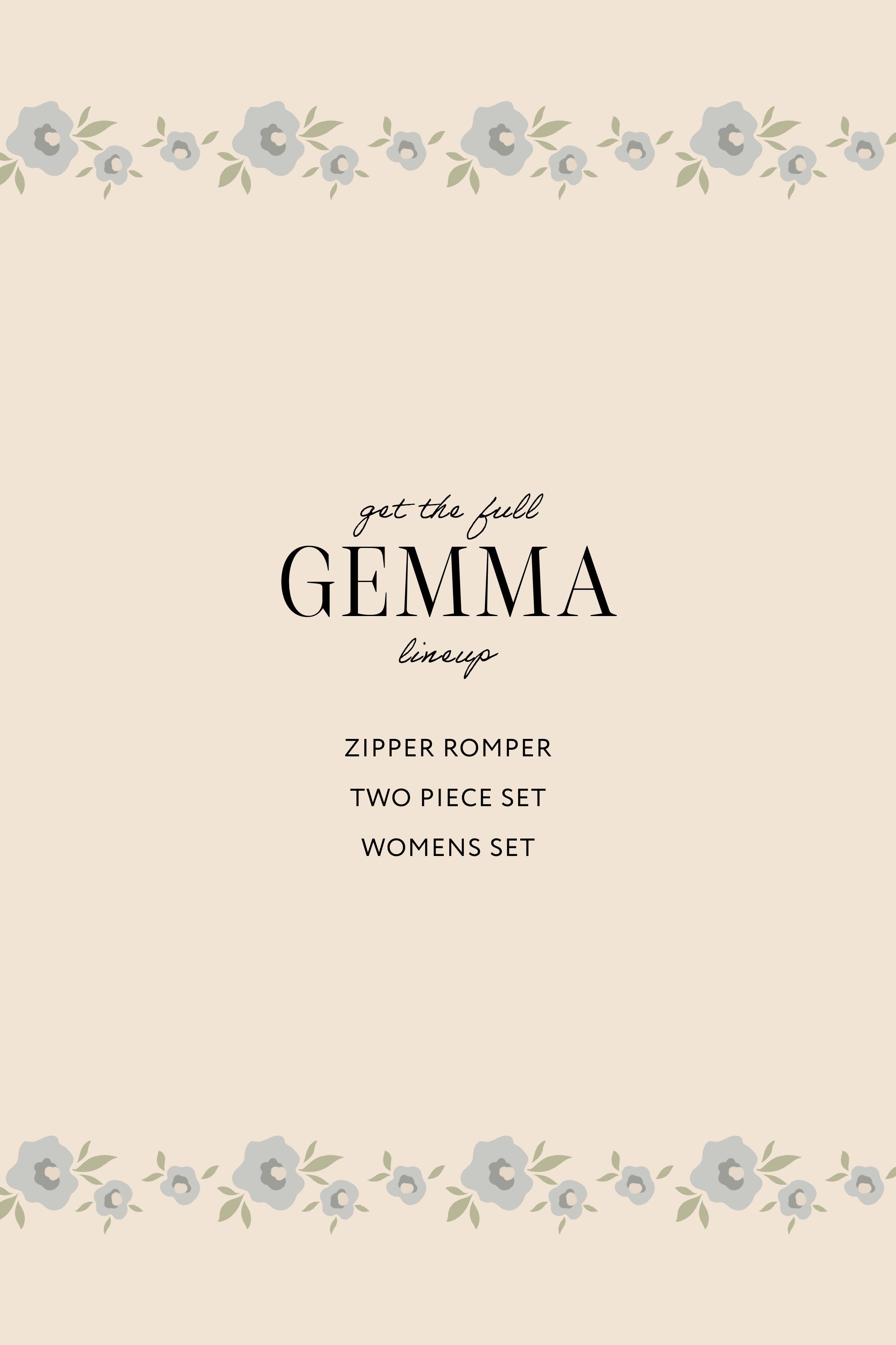 Gemma Floral Women's Long Sleeve Ruffle Set