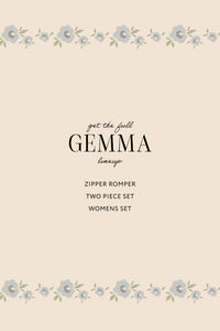 Gemma Floral Women's Long Sleeve Ruffle Set