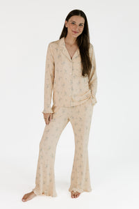 Gemma Floral Women's Long Sleeve Ruffle Set
