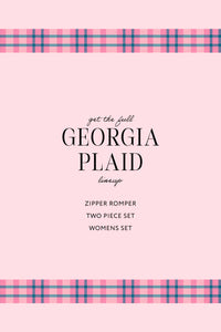 Georgia Plaid Women's Long Sleeve Ruffle Set