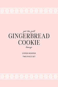 Gingerbread Cookie Zipper Romper