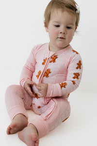 Gingerbread Cookie Zipper Romper