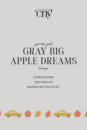 Gray Big Apple Dreams Two Piece Set