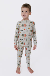 Gray Big Apple Dreams Two Piece Set