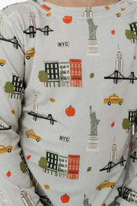 Gray Big Apple Dreams Two Piece Set