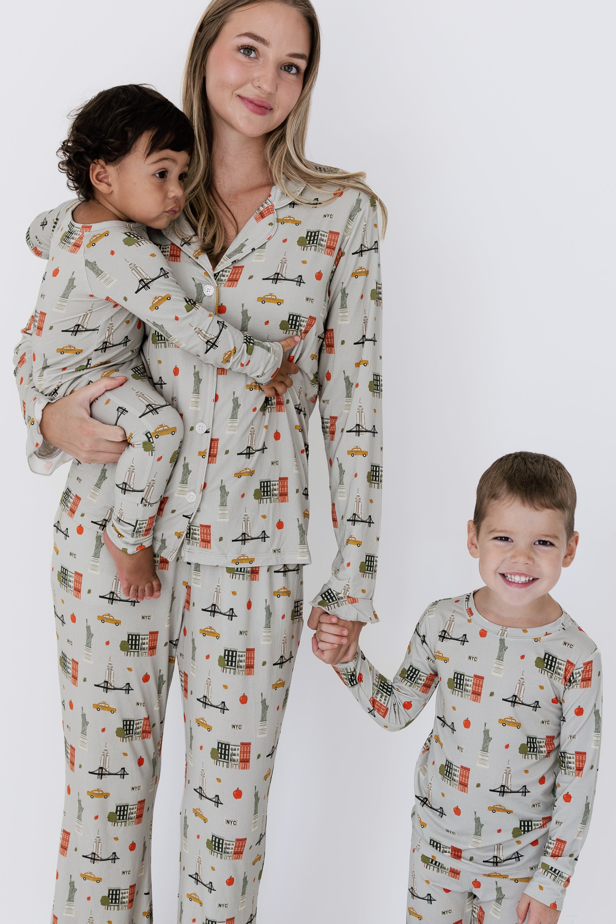 Gray Big Apple Dreams Two Piece Set