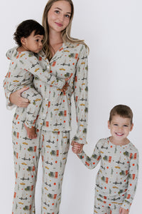 Gray Big Apple Dreams Zipper Romper