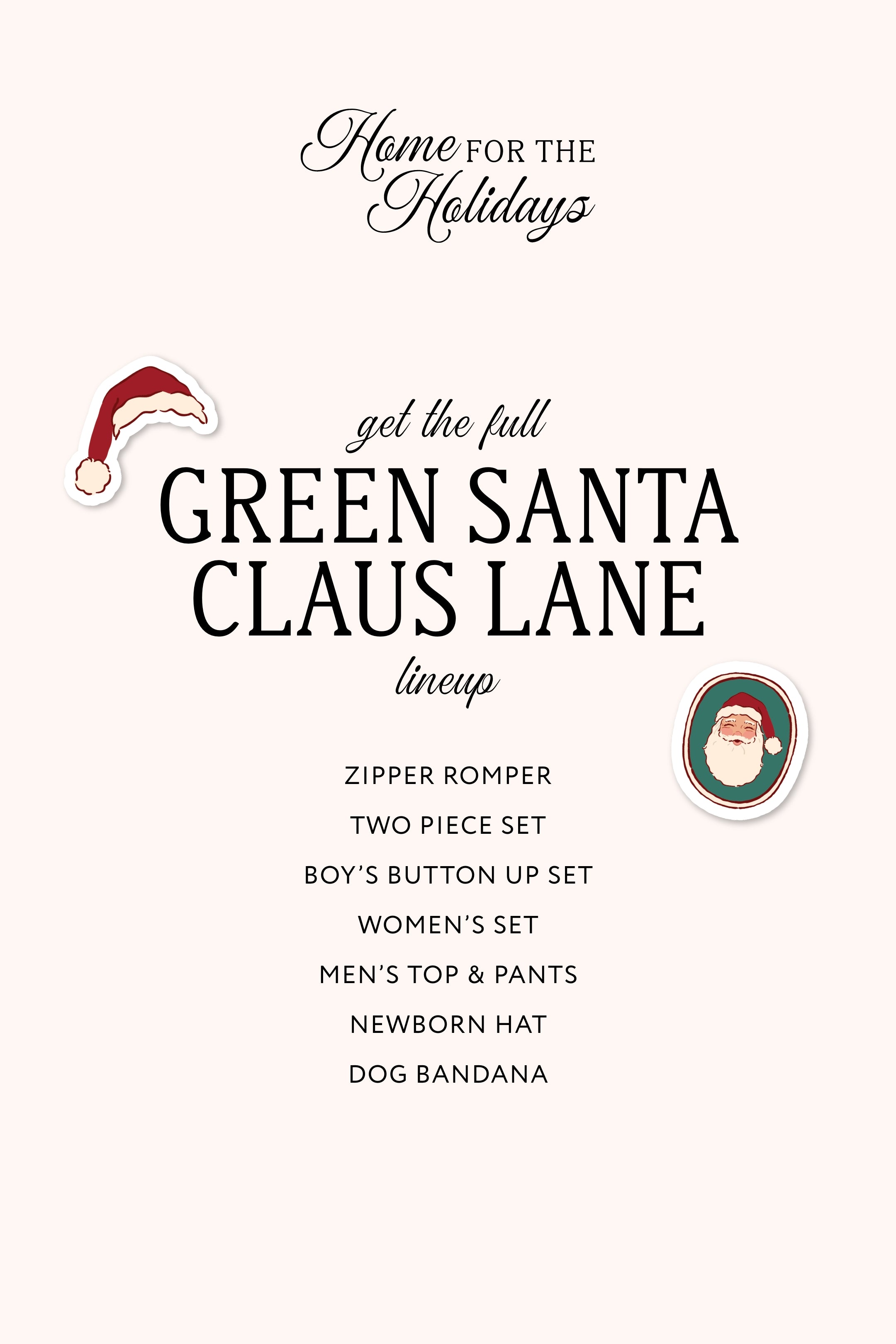 Green Santa Claus Lane Zipper Romper