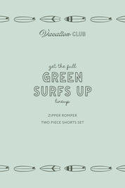 Green Surfs Up Zipper Romper