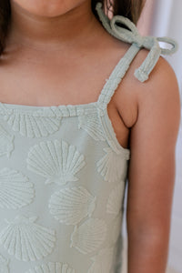 Green Seashell Terry Tank Dress