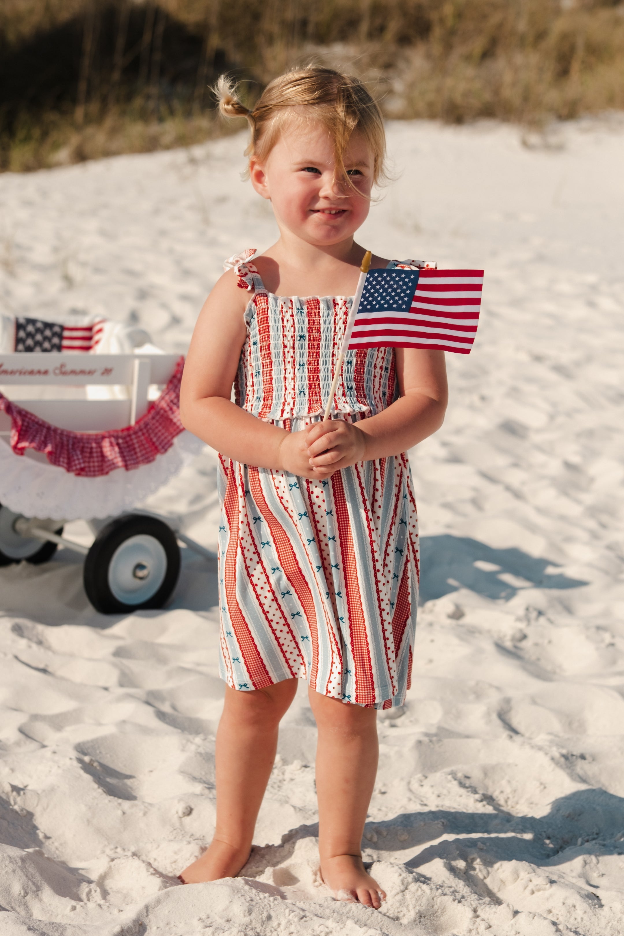 Heritage Striped Smocked Twirl Dress