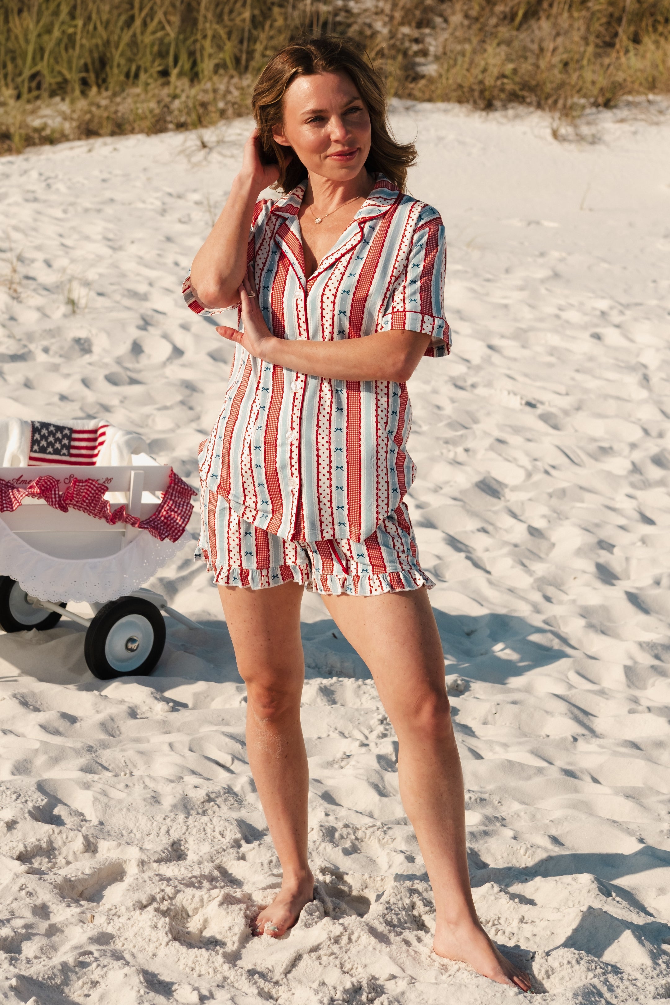 Heritage Striped Women's Short Set