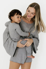 Hudson Gray Ribbed Women's Relaxed Sleeve Set