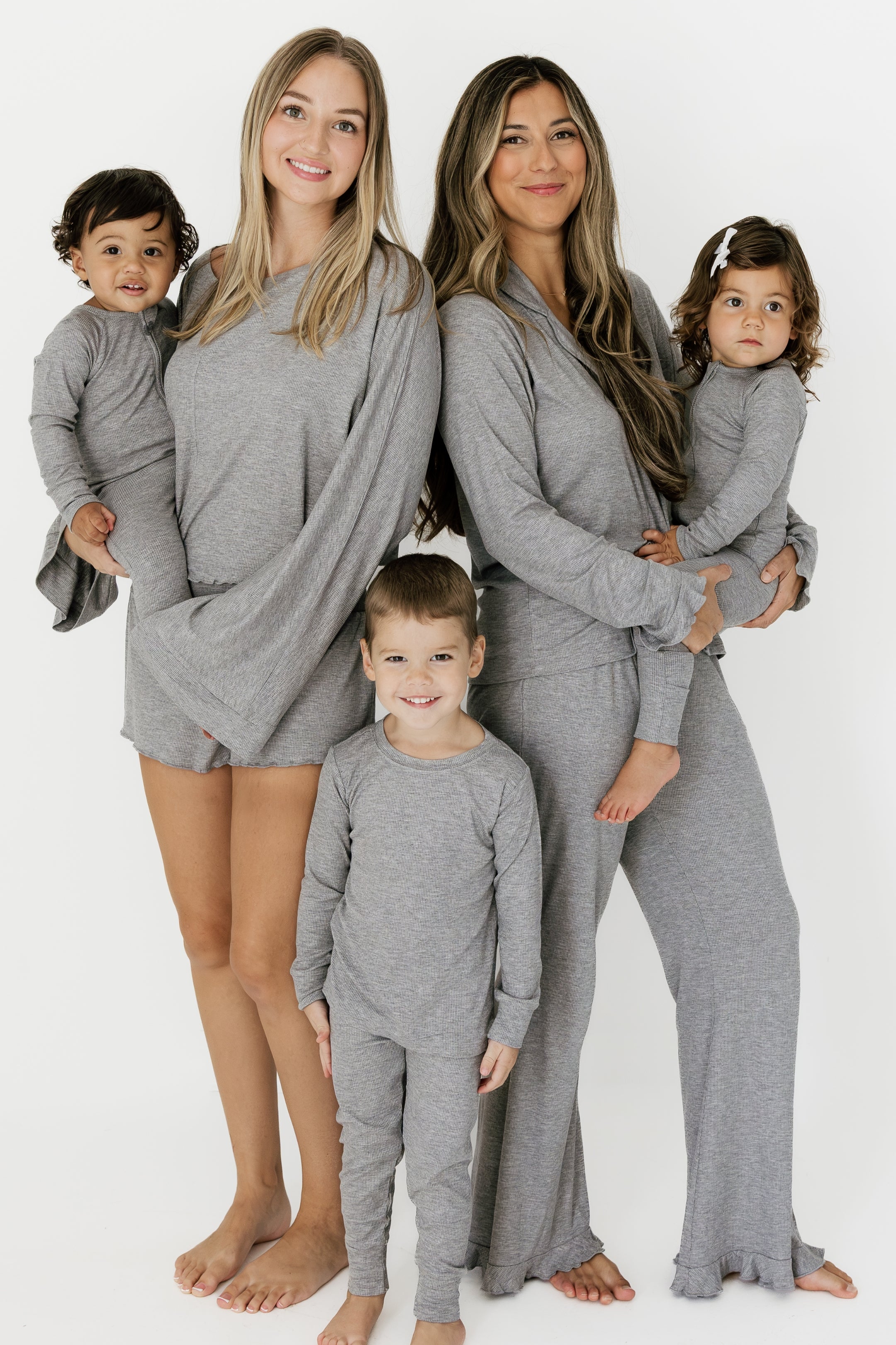 Hudson Gray Ribbed Women's Relaxed Sleeve Set