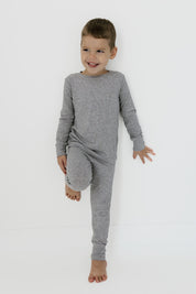 Hudson Gray Ribbed Two Piece Set