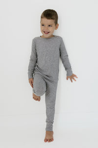 Hudson Gray Ribbed Two Piece Set