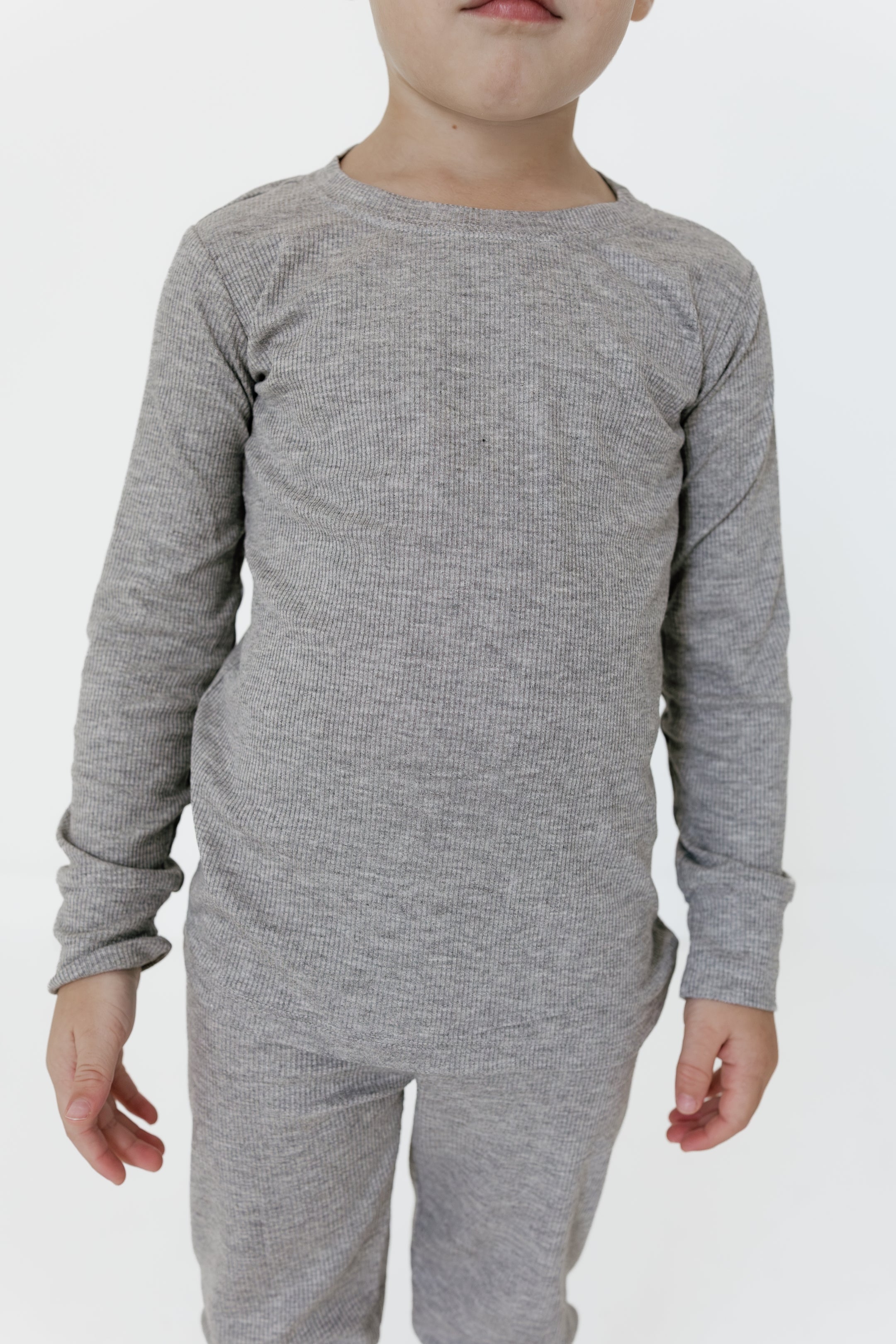 Hudson Gray Ribbed Two Piece Set