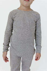 Hudson Gray Ribbed Two Piece Set