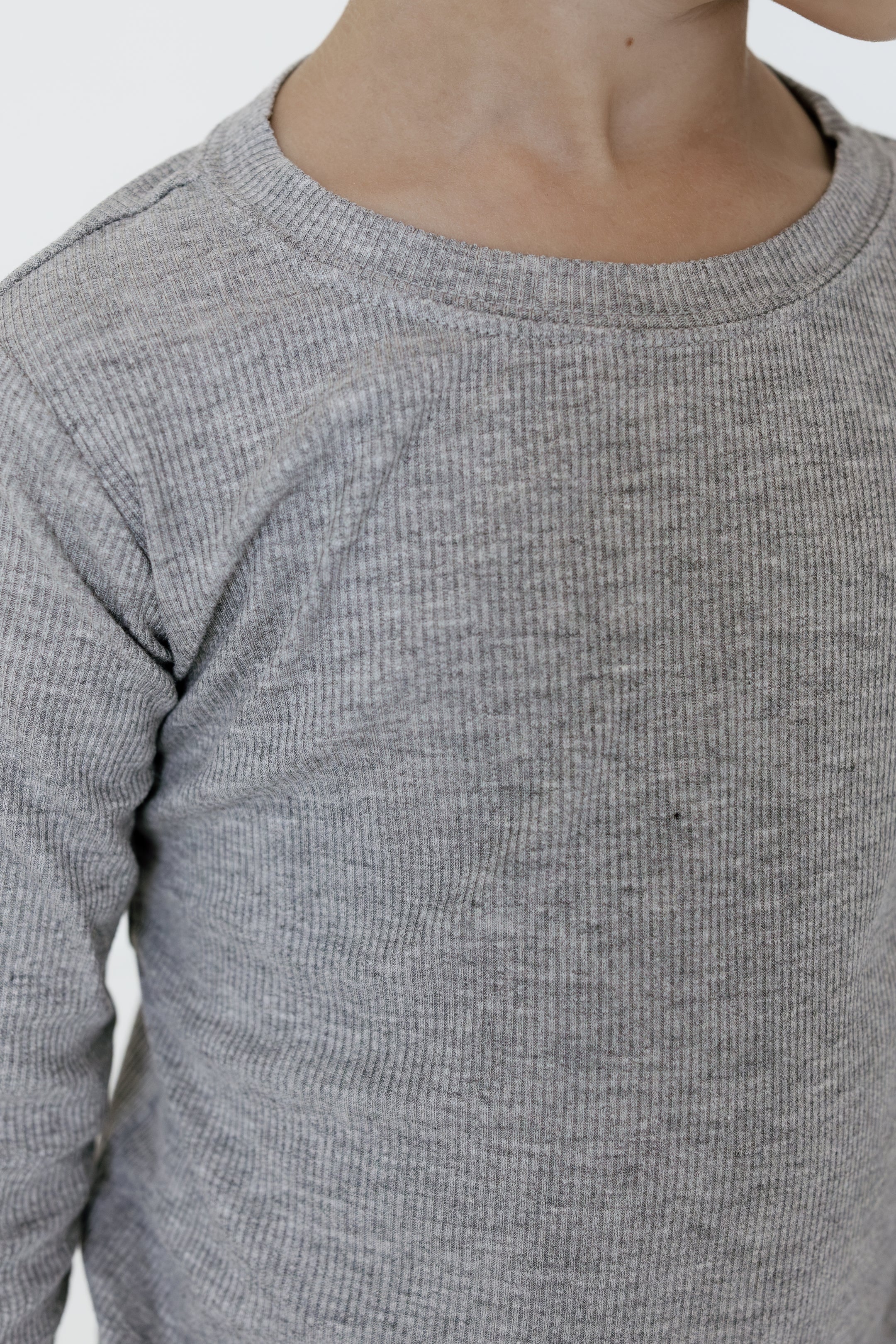 Hudson Gray Ribbed Two Piece Set