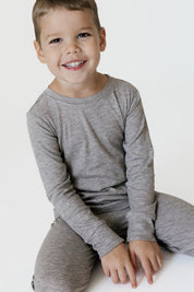 Hudson Gray Ribbed Two Piece Set