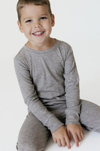 Hudson Gray Ribbed Two Piece Set
