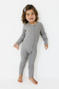 Hudson Gray Ribbed Zipper Romper