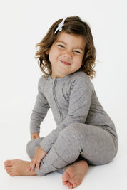Hudson Gray Ribbed Zipper Romper