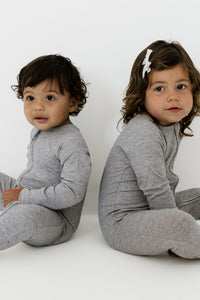 Hudson Gray Ribbed Zipper Romper