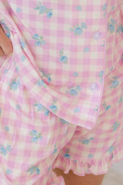 Indie Floral Button Up Short Set
