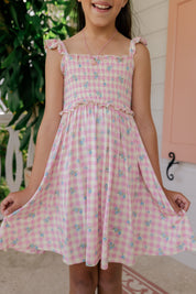 Indie Floral Smocked Twirl Dress