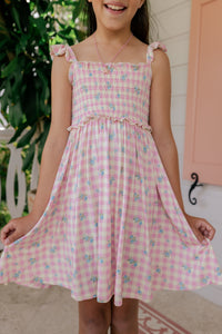 Indie Floral Smocked Twirl Dress