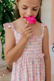 Indie Floral Smocked Twirl Dress