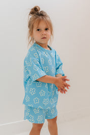 PREORDER Blue and Yellow Flower Daywear Set IMJ x Karrie Locher - SHIPS 8/1