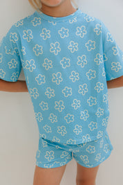 PREORDER Blue and Yellow Flower Daywear Set IMJ x Karrie Locher - SHIPS 8/1