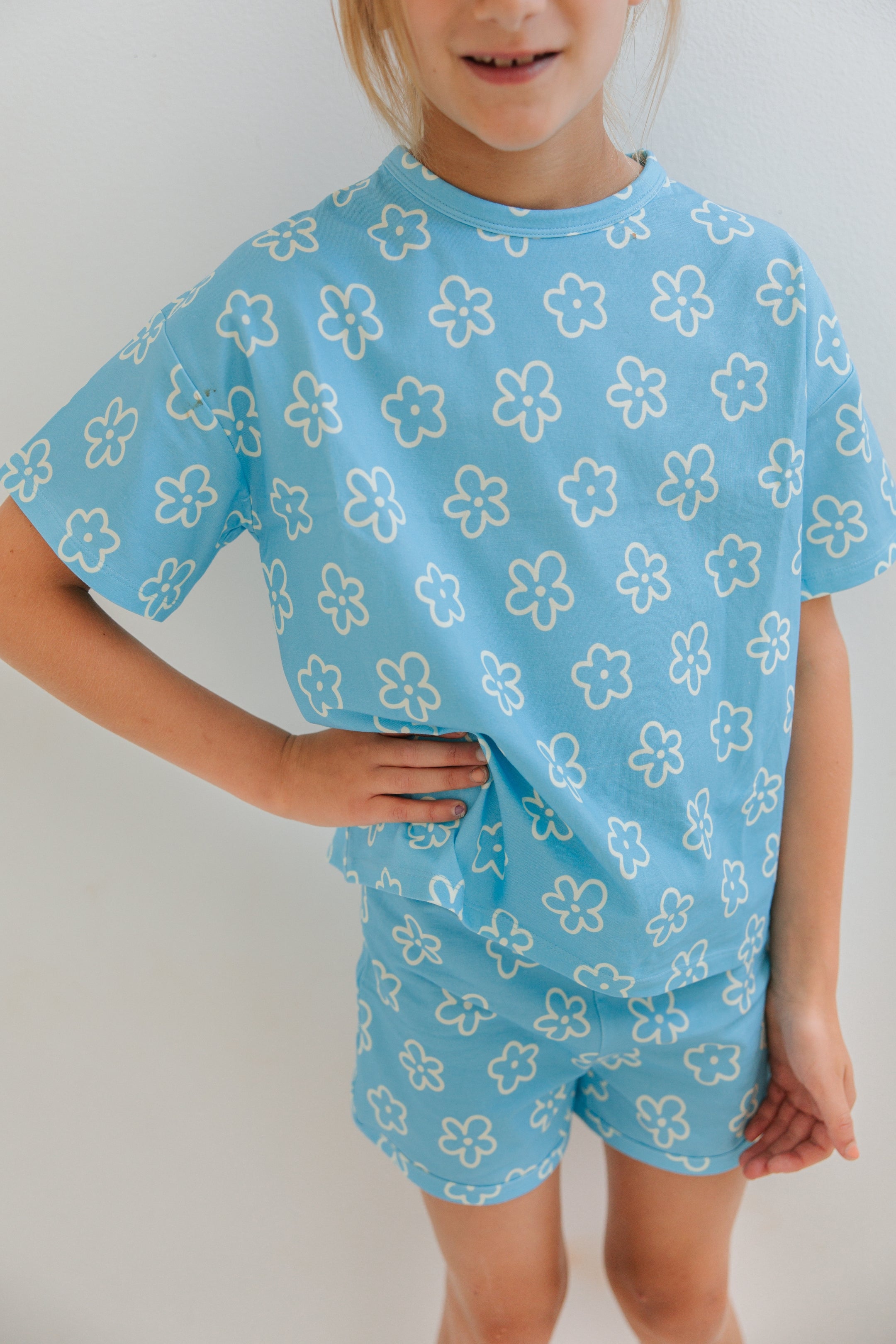 PREORDER Blue and Yellow Flower Daywear Set IMJ x Karrie Locher - SHIPS 8/1