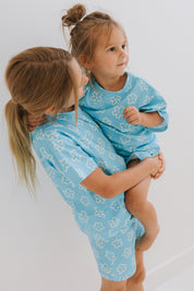 PREORDER Blue and Yellow Flower Daywear Set IMJ x Karrie Locher - SHIPS 8/1
