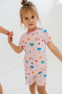 PREORDER Rainbow Doodle Two Piece Short Set IMJ x Karrie Locher - SHIPS 8/1