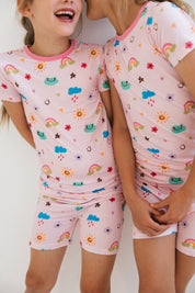 PREORDER Rainbow Doodle Two Piece Short Set IMJ x Karrie Locher - SHIPS 8/1