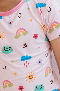 PREORDER Rainbow Doodle Two Piece Short Set IMJ x Karrie Locher - SHIPS 8/1